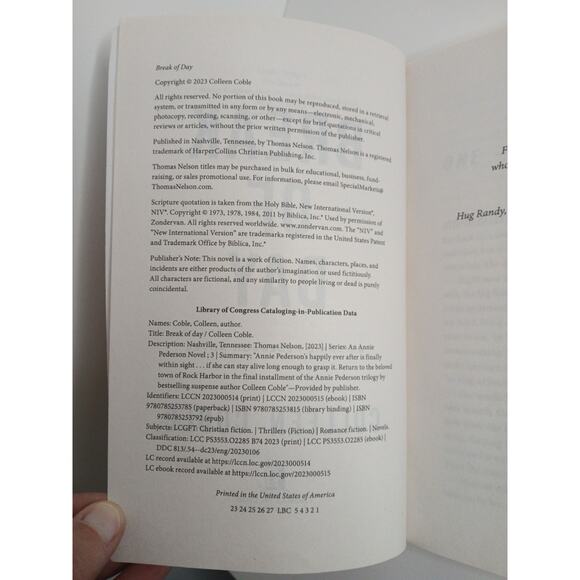 Break of Day (An Annie Pederson Novel) - Paperback By Colleen Coble - GOOD * - Picture 4 of 4